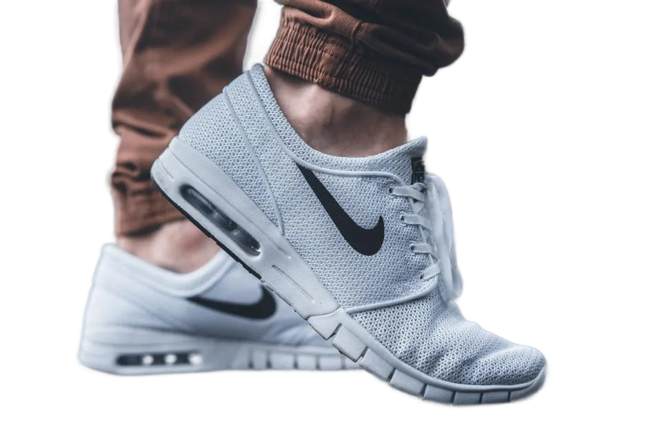 Sneaker cut-out on a orange background