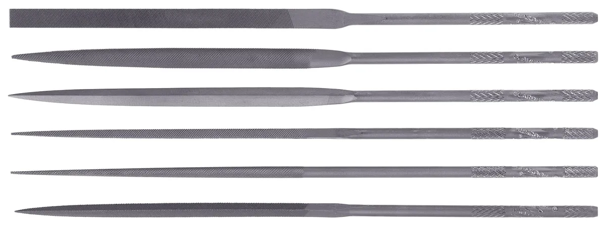 Needle files on a plain white background